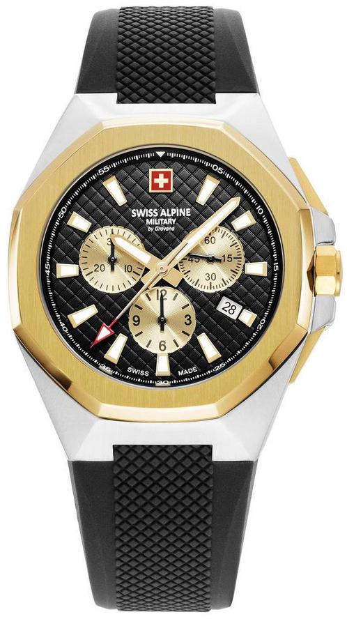 Swiss Alpine Military 7005.9847 Typhoon horloge 42 mm, Sieraden, Tassen en Uiterlijk, Horloges | Heren, Kunststof, Nieuw, Staal