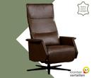 Leren relaxfauteuil Mojo - Granada Chocolate (bruin) -, Huis en Inrichting, Fauteuils, Nieuw, Ophalen of Verzenden, 50 tot 75 cm