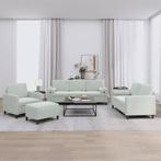 vidaXL 4-delige Loungeset met kussens fluweel lichtgrijs, Huis en Inrichting, Banken | Bankstellen, Verzenden, Nieuw, Vierpersoons of meer