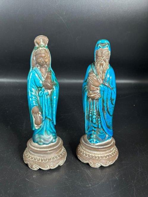 Beeldje, statuettes Chinoises représentant un couple de, Antiek en Kunst, Antiek | Glas en Kristal
