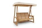 Teak Schommelbank | Zitting 150 breed | 3 Persoons | Met, Verzenden, Nieuw
