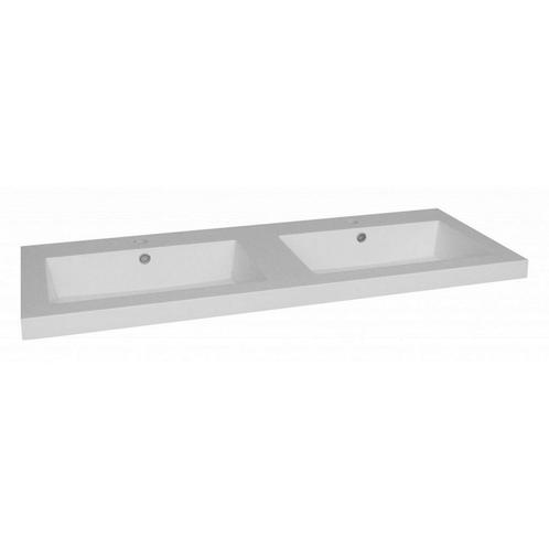 Wastafel Sanilux Trendline 120x47x5 cm Met Dubbele Wasbak, Doe-het-zelf en Verbouw, Sanitair, Overige typen, Nieuw, Ophalen of Verzenden