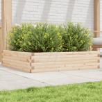 vidaXL Plantenbak 100x100x23 cm massief grenenhout, Tuin en Terras, Verzenden, Nieuw, Hout