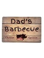 Metalen Wandbord - Dads Barbecue - Chillin Grillin - BBQ, Ophalen of Verzenden, Nieuw