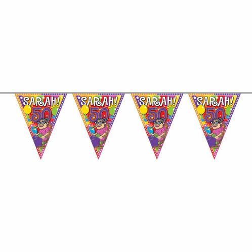 50 Jaar Sarah Knalfeest Slinger - 10 meter, Kleding | Dames, Carnavalskleding en Feestkleding, Nieuw, Ophalen of Verzenden
