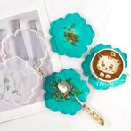 Siliconenmal onderzetter glazen bloemvorm epoxy resin 16 cm, Hobby en Vrije tijd, Ophalen of Verzenden, Nieuw