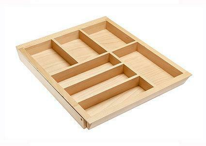 Verstelbare houten bestekbak, 424 mm diep, Huis en Inrichting, Keuken | Bestek, Verzenden