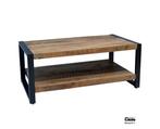 Salontafel Britt met onderplank mangohout 110x60 cm -, Huis en Inrichting, Ophalen of Verzenden, Nieuw