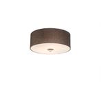 Landelijke plafondlamp taupe 30 cm - Drum Jute, Huis en Inrichting, Lampen | Plafondlampen, Nieuw, Overige materialen, Modern