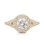 Ring - 18 karaat Geel goud - 2.07ct. tw. Diamant, Sieraden, Tassen en Uiterlijk, Ringen, Nieuw