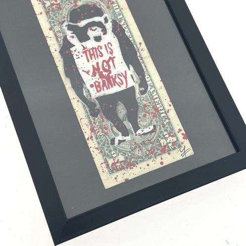 WhyCreationz (XX-XXI) - Banksy Monkey Sign x Dollar Art, Antiek en Kunst, Kunst | Schilderijen | Modern