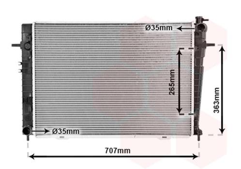 RADIATOR VOOR HYUNDAI TUCSON 2005-2009 253102E500, Auto-onderdelen, Airco en Verwarming, Nieuw, Ophalen of Verzenden