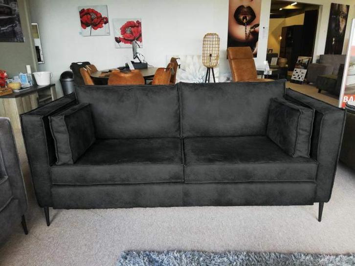 Borne Bankstel - rechte banken - Zwart, Huis en Inrichting, Banken | Bankstellen, Nieuw, Stof