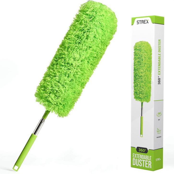 Strex Telescopische Plumeau met Telescoopsteel - 60-140cm, Huis en Inrichting, Schoonmaakartikelen, Verzenden