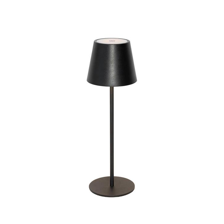 Tafellamp zwart incl. LED dimbaar en oplaadbaar IP54 -, Huis en Inrichting, Lampen | Tafellampen, Nieuw, Overige materialen, Minder dan 50 cm