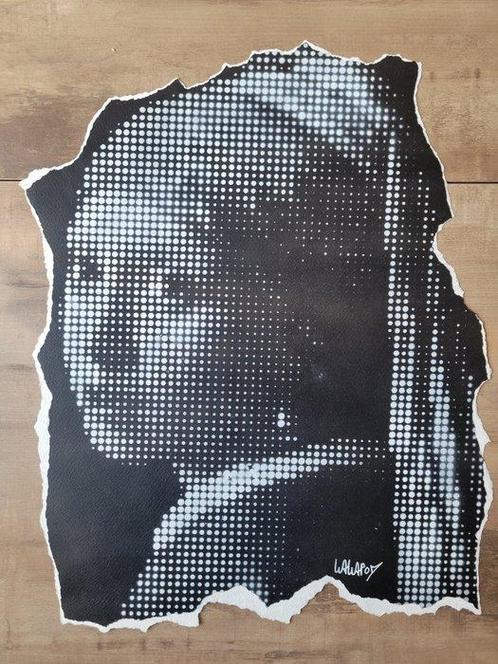 Wawapod (1991) - Jeune fille à la perle ( Noir et blanc), Antiek en Kunst, Kunst | Schilderijen | Modern