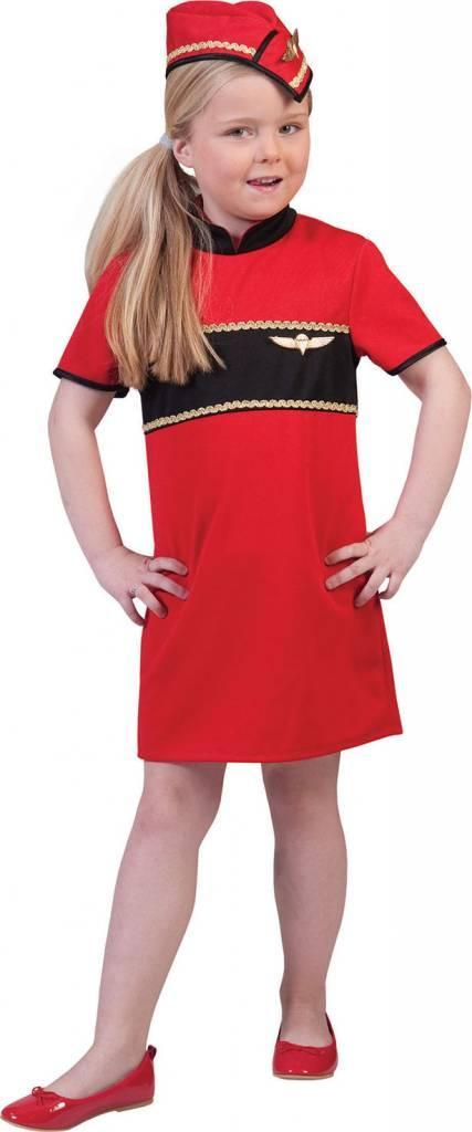 Stewardess pakje kind rood, Kleding | Dames, Carnavalskleding en Feestkleding, Nieuw, Ophalen of Verzenden