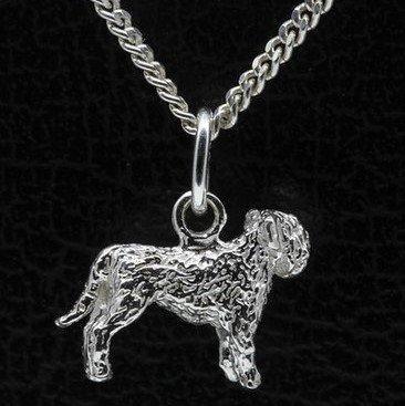 Zilveren Bouvier ketting hanger - oren ongecoupeerd staar..., Sieraden, Tassen en Uiterlijk, Kettinghangers, Verzenden