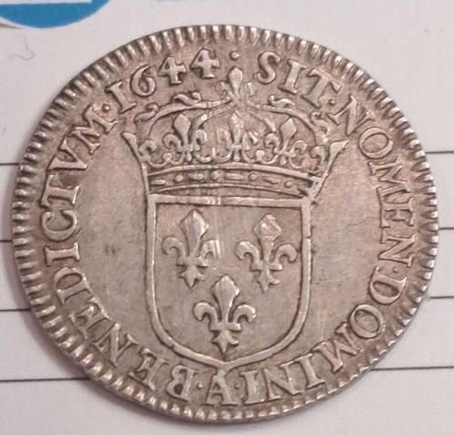 Frankrijk. Louis XIV (1643-1715). 1/12 Écu 1644-A, Paris, Postzegels en Munten, Munten | Europa | Euromunten