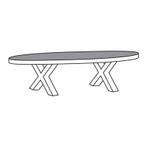 Salontafel TOV13-X Lageland - salontafel, Huis en Inrichting, Tafels | Salontafels, Nieuw, Overige materialen