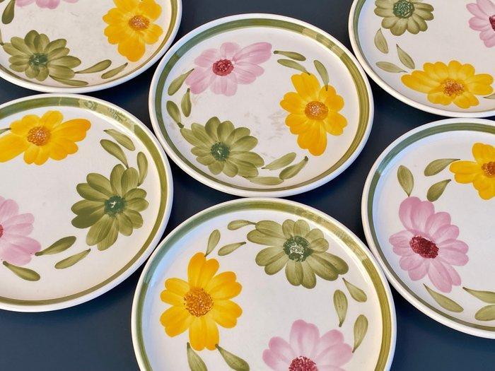 Sarreguemines, Digoin - Eetservies voor 6 (6) - Keramiek -, Antiek en Kunst, Antiek | Meubels | Tafels