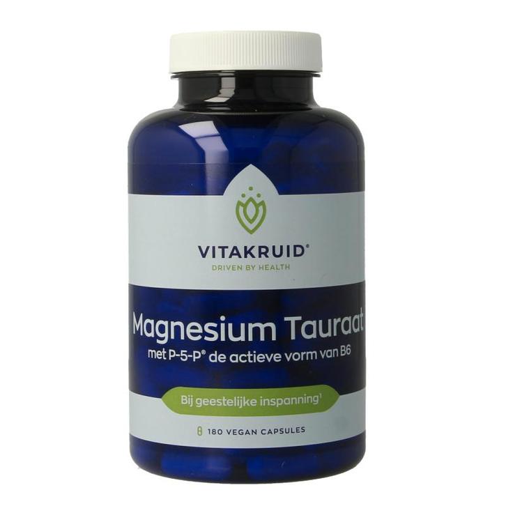 Vitakruid Magnesium Tauraat met Vitamine B6 (P-5-P) 180, Sport en Fitness, Gezondheidsproducten en Wellness, Verzenden