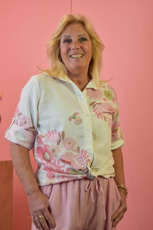 Blouse leaves roze, Kleding | Dames, Blouses en Tunieken, Ophalen of Verzenden
