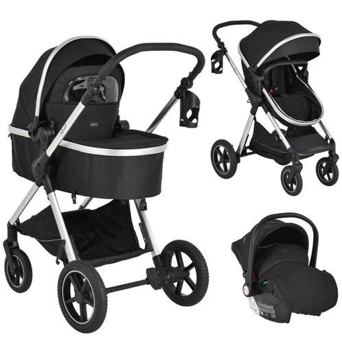 Moni Alina Black Onyx 3-in-1 Combi Kinderwagen incl. i-Size, Kinderen en Baby's, Kinderwagens en Combinaties, Nieuw, Verzenden