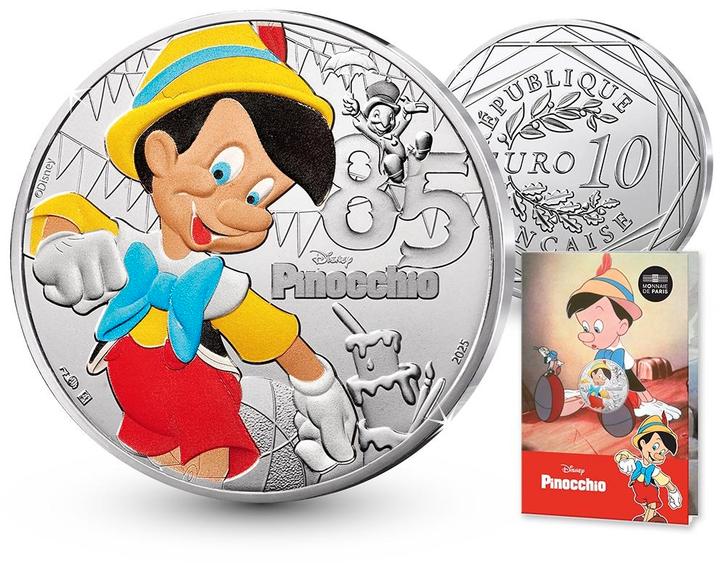 10 Euro Disney Pinokkio Frankrijk 2025, Postzegels en Munten, Munten en Bankbiljetten | Verzamelingen, Verzenden