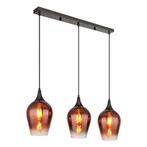 Hanglamp LAVUS 70cm 3-lichts koper, Huis en Inrichting, Lampen | Hanglampen, Ophalen of Verzenden, Nieuw, Metaal