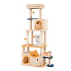 LIVSK Kattentoren met Krabpalen - 2 Knuffelhuisjes - Draaiba, Dieren en Toebehoren, Verzenden, Nieuw