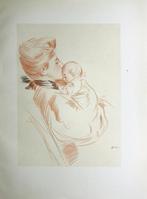 Paul-César HELLEU (1859-1927) - Tendresse maternelle, Antiek en Kunst