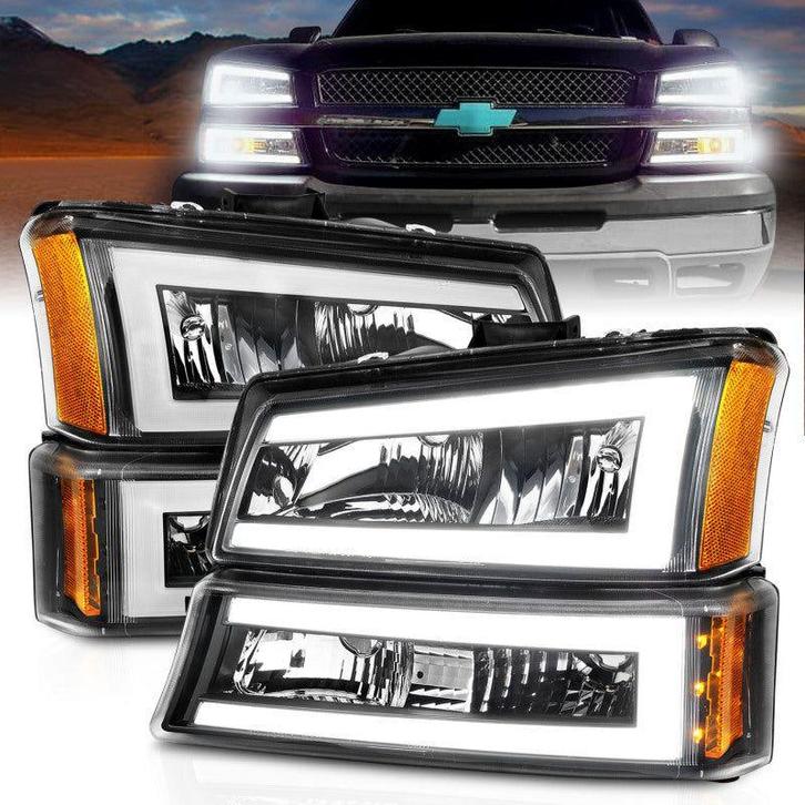 ANZO 2003-2006 Chevrolet Silverado 1500 Crystal Headlights, Auto-onderdelen, Verlichting, Ophalen of Verzenden