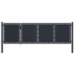 vidaXL Poort 350x75 cm staal antraciet, Verzenden, Nieuw