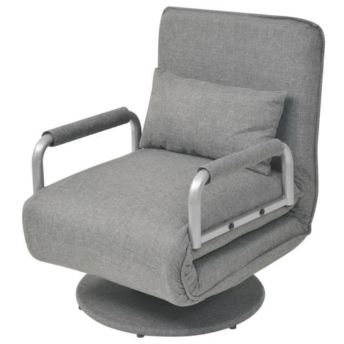 vidaXL Draaistoel en slaapbank stof lichtgrijs, Huis en Inrichting, Fauteuils, Nieuw, Verzenden