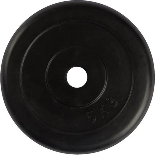 VirtuFit Rubberen Halterschijf - 5 kg - 30 mm, Sport en Fitness, Fitnessmaterialen, Halterschijven, Nieuw, Armen, Benen, Borst