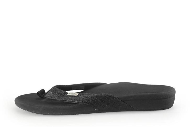 Reef Slippers in maat 37½ Zwart | 10% korting, Kleding | Dames, Schoenen, Zwart, Zo goed als nieuw, Slippers, Verzenden