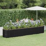 vidaXL Plantenbak 368x80x68 cm gepoedercoat staal, 100 cm of meer, Verzenden, Nieuw, Metaal