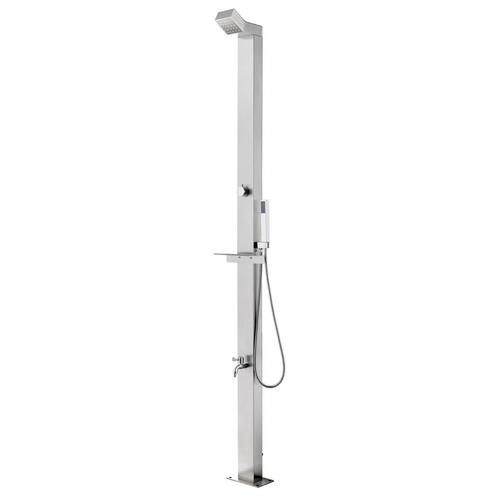 vidaXL Buitendouche 220 cm roestvrij staal, Tuin en Terras, Zwembad-toebehoren, Nieuw, Verzenden
