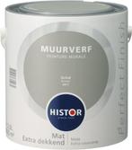 Histor Perfect Finish Muurverf Mat - Grind 6917 - 2,5 Liter, Nieuw, Ophalen of Verzenden, Verf, Grijs