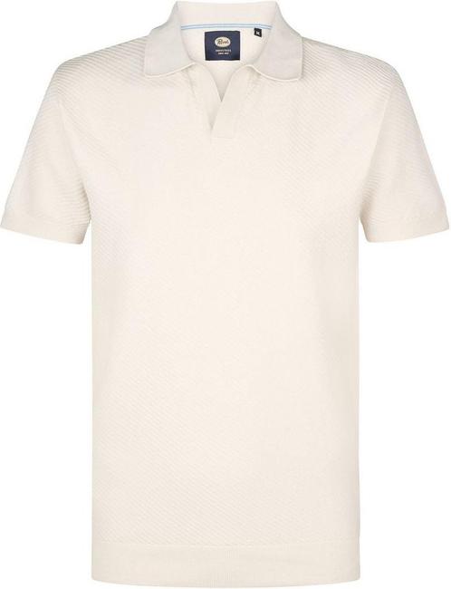Petrol Knitted Polo Ecru maat 3XL Heren, Kleding | Heren, Polo's, Wit, Nieuw, Overige maten, Verzenden