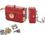 Poortslot met sleutels 35-50mm deurdikte Rood, Verzenden, Nieuw
