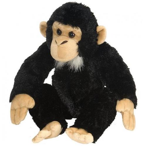 Pluche knuffel chimpansee 30 cm - Knuffel apen, Kinderen en Baby's, Speelgoed | Knuffels en Pluche, Ophalen of Verzenden