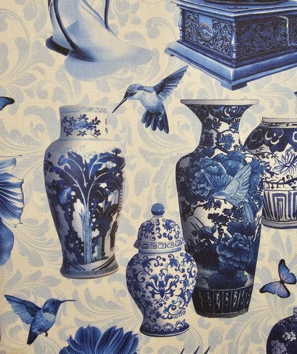 Nieuwe stof Vases Paradise met apen en flamingos -, Antiek en Kunst, Antiek | Kleden en Textiel