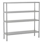 GGM Gastro | RVS opbergrek ECO - 1800x500mm - met 4 planken, Verzenden