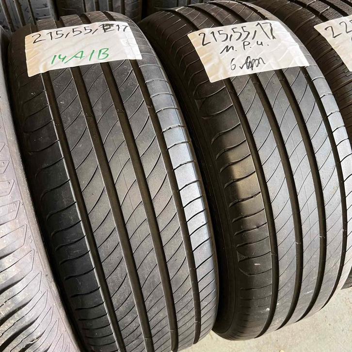 2 x Michelin Primacy 4 215-55-17 Zomerbanden 6mm, Auto-onderdelen, Banden en Velgen, 17 inch, Zomerbanden, 215 mm, Personenwagen