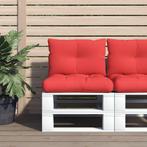 vidaXL Palletkussens 2 st stof rood, Huis en Inrichting, Woonaccessoires | Kussens, Verzenden, Nieuw, Rood