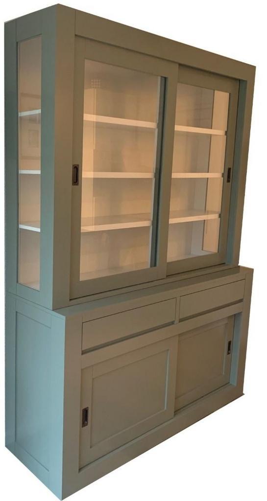 Engels groen strakke buffetkast Petten 160cm, Huis en Inrichting, Kasten | Buffetkasten, Ophalen of Verzenden