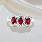 Zonder minimumprijs - Ring Verguld Robijn - Topaas - 18kt, Nieuw