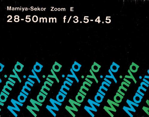 Mamiya-Sekor Zoom E 28–50mm f/3.5–4.5 (Nieuw), Audio, Tv en Foto, Fotografie | Lenzen en Objectieven, Nieuw, Verzenden